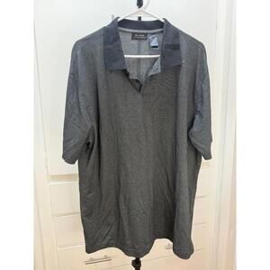 Axcess Claiborne Black Textured Polo Shirt Men’s XL Short Sleeve